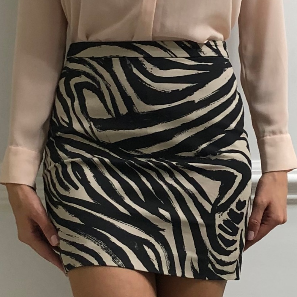 H&M Zebra Print mini skirt